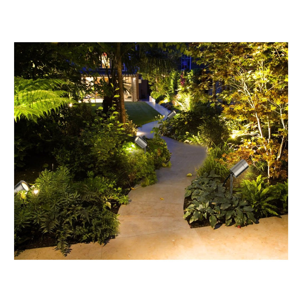 75580 Προβολάκι Κήπου Καρφωτό 1xGU10 Stainless Steel Αδιάβροχο IP67