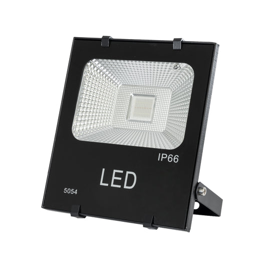 75601 Επαγγελματικός Προβολέας LED 30W 1950lm 120° AC 220-240V Αδιάβροχος IP66 με Ασύρματο Χειριστήριο IR - RGB - Μ17 x Π4.5 x Υ20cm