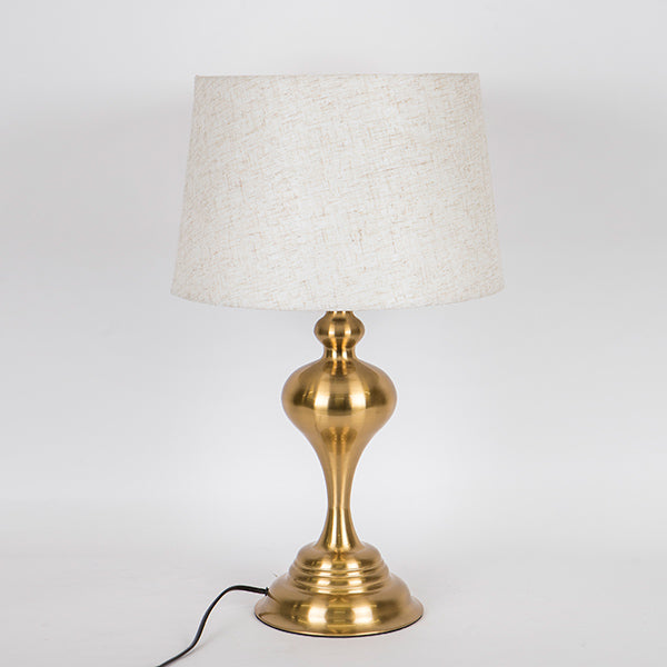 ΕΠΙΤΡΑΠΕΖΙΟ ΦΩΤΙΣΤΙΚΟ ΜΕ ΕΚΡΟΥ ΥΦΑΣΜΑΤΙΝΟ ΚΑΠΕΛΟ ΜΕΤΑΛΛΙΚΟ ΧΡΥΣΟ 33.5x55εκ