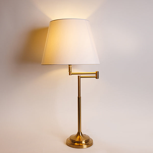 ΕΠΙΤΡΑΠΕΖΙΟ ΦΩΤΙΣΤΙΚΟ ΜΕ ΛΕΥΚΟ ΚΑΠΕΛΟ ΜΕΤΑΛΙΚΟ ΧΡΥΣΟ 33x33x70