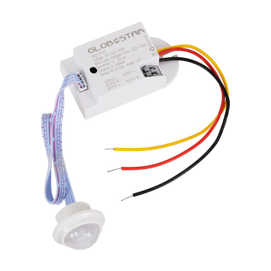 75700 Χωνευτός PIR Ανιχνευτής-Αισθητήρας Κίνησης 360° 6m Motion Sensor AC 230V Max 800W