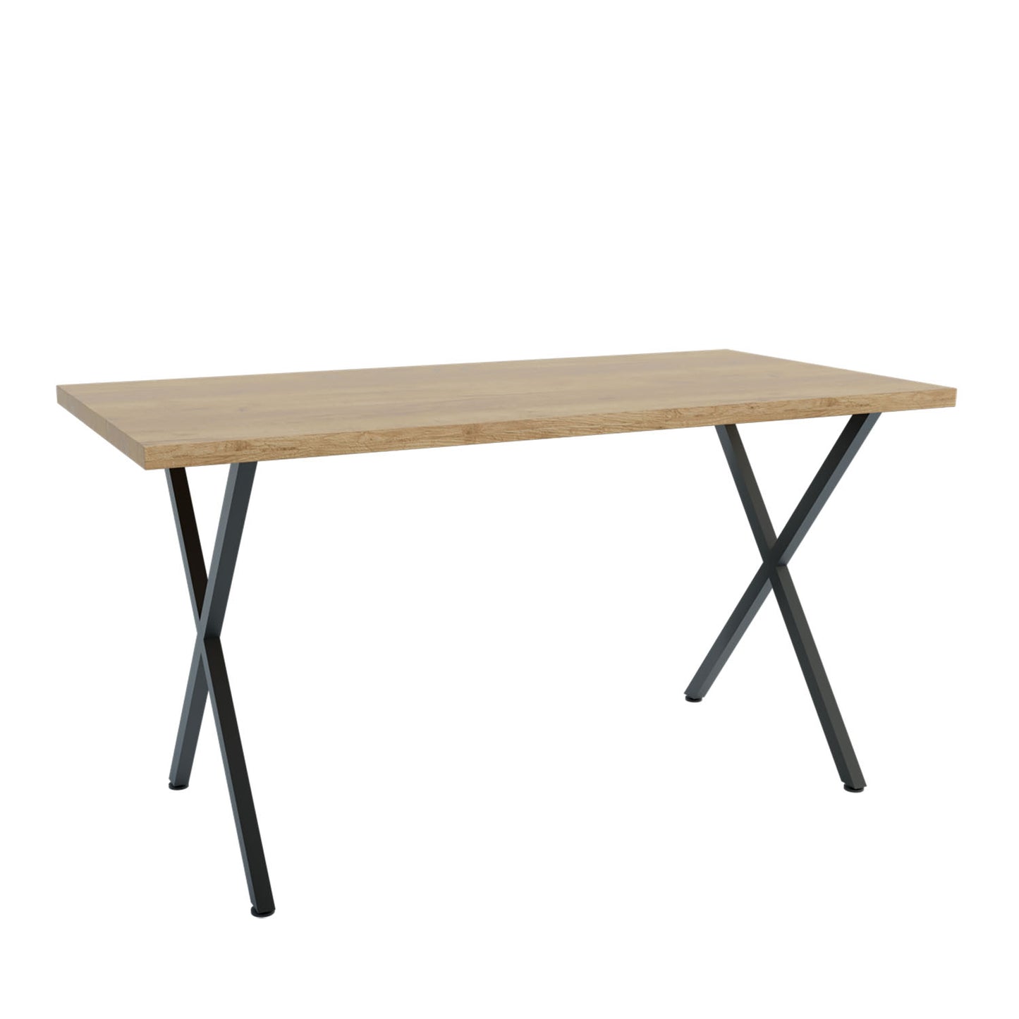 Τραπέζι Houston Χρυσό Δρυς-Μαύρο 160x80x77