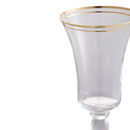 Artekko Ποτήρι Κρασιού Γυάλινο Διάφανο/Χρυσό 76756