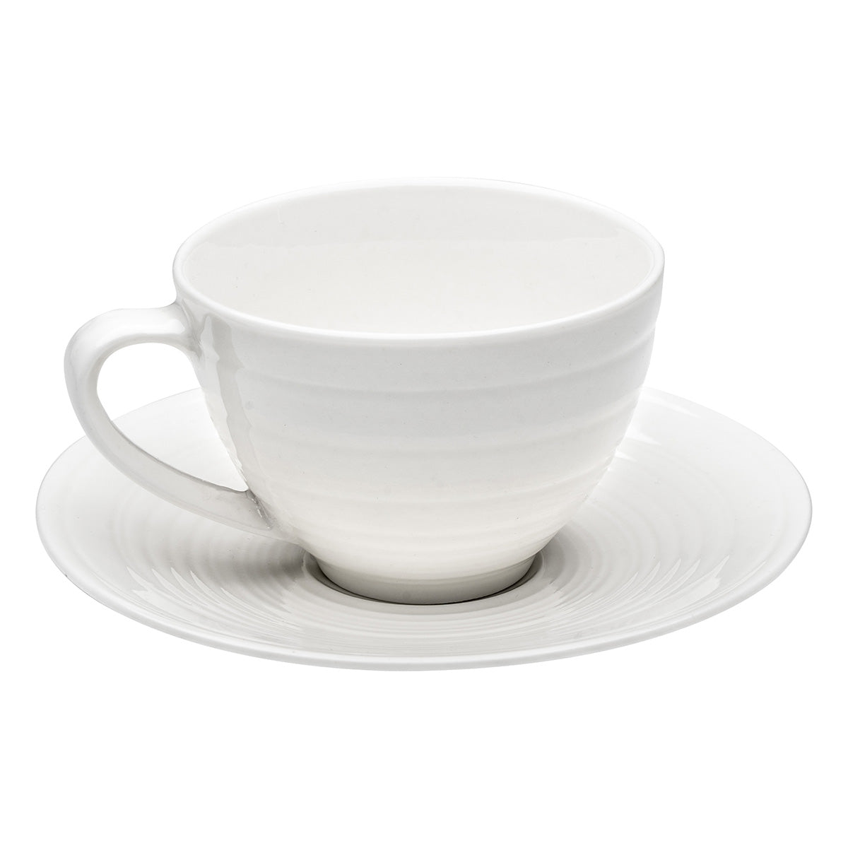 Φλυτζάνι Πορσελάνης με Πιατάκι Sensations Art 7704 250ml Λευκό