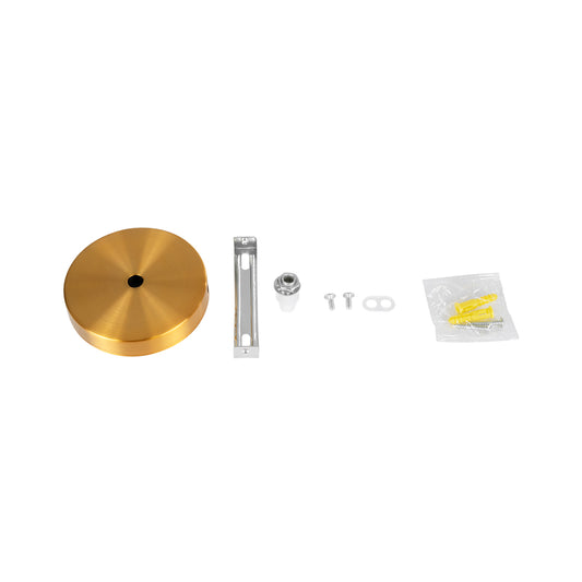 DIY 77503 Επιτοίχια Στρογγυλή Ροζέτα - Βάση για 1 Κρεμαστό Φωτιστικό - Φ10 x Υ2cm - Χρυσό - Μεταλλικό