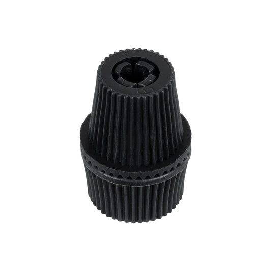 DIY 77564 Επιτοίχιος Στυπιοθλίπτης - Στήριγμα Καλωδίου Φωτιστικού - Φ1.6 x Υ2.3cm - Μαύρο - Πλαστικό