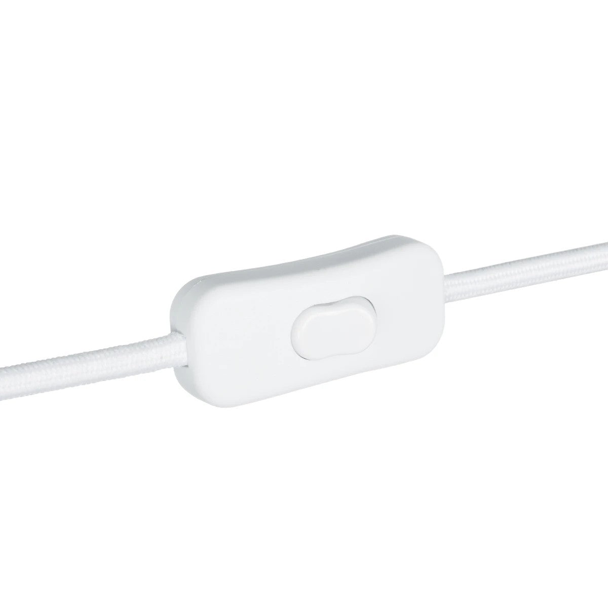 WHIP 77671 Μοντέρνο DIY Υφασμάτινο Καλώδιο με Διακόπτη On/Off AC 220-240V IP20 - Λευκό - Μ150 x Π2.7 x Υ1.9