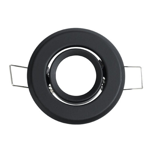 DELTA 77801 Χωνευτό Κινούμενο Στρόγγυλο Σποτ Οροφής για Λάμπα MR11 με Βάση GU5.3 ή GU10 - IP20 - Μεταλλικό - Φ70 x Υ21mm - Μαύρο