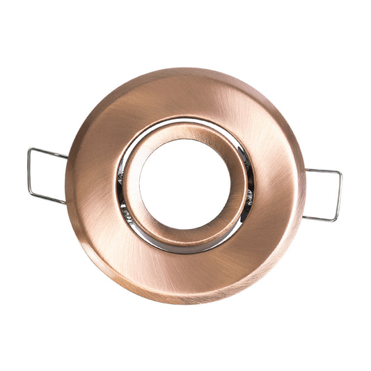 DELTA 77805 Χωνευτό Κινούμενο Στρόγγυλο Σποτ Οροφής για Λάμπα MR11 με Βάση GU5.3 ή GU10 - IP20 - Μεταλλικό - Φ70 x Υ21mm - Χάλκινο