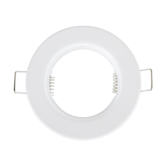 DELTA 77807 Χωνευτό Στρόγγυλο Σποτ Οροφής για Λάμπα MR16 με Βάση GU5.3 ή GU10 - IP20 - Μεταλλικό - Φ83 x Υ31mm - Λευκό