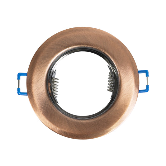 DELTA 77812 Χωνευτό Στρόγγυλο Σποτ Οροφής για Λάμπα MR16 με Βάση GU5.3 ή GU10 - IP20 - Μεταλλικό - Φ83 x Υ31mm - Χάλκινο