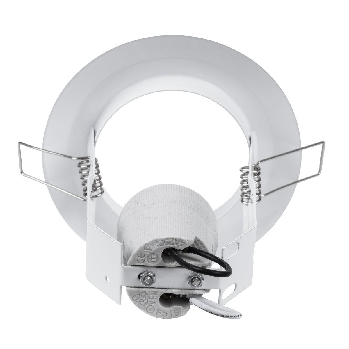 ACIDA 77844 Χωνευτή Στρογγυλή Μεταλλική Βάση Μπετού για Λάμπα R63 με Ντουί E27 AC 220-240V IP20 Φ11 x Υ11cm - Λευκή