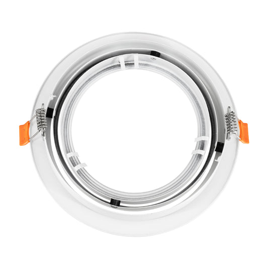 VITA 77850 Χωνευτό Κινούμενο Στρογγυλό Σποτ Οροφής για Λάμπα AR111 - IP20 - Χυτό Αλουμίνιο - Φ17 x Υ4.5cm - Λευκό