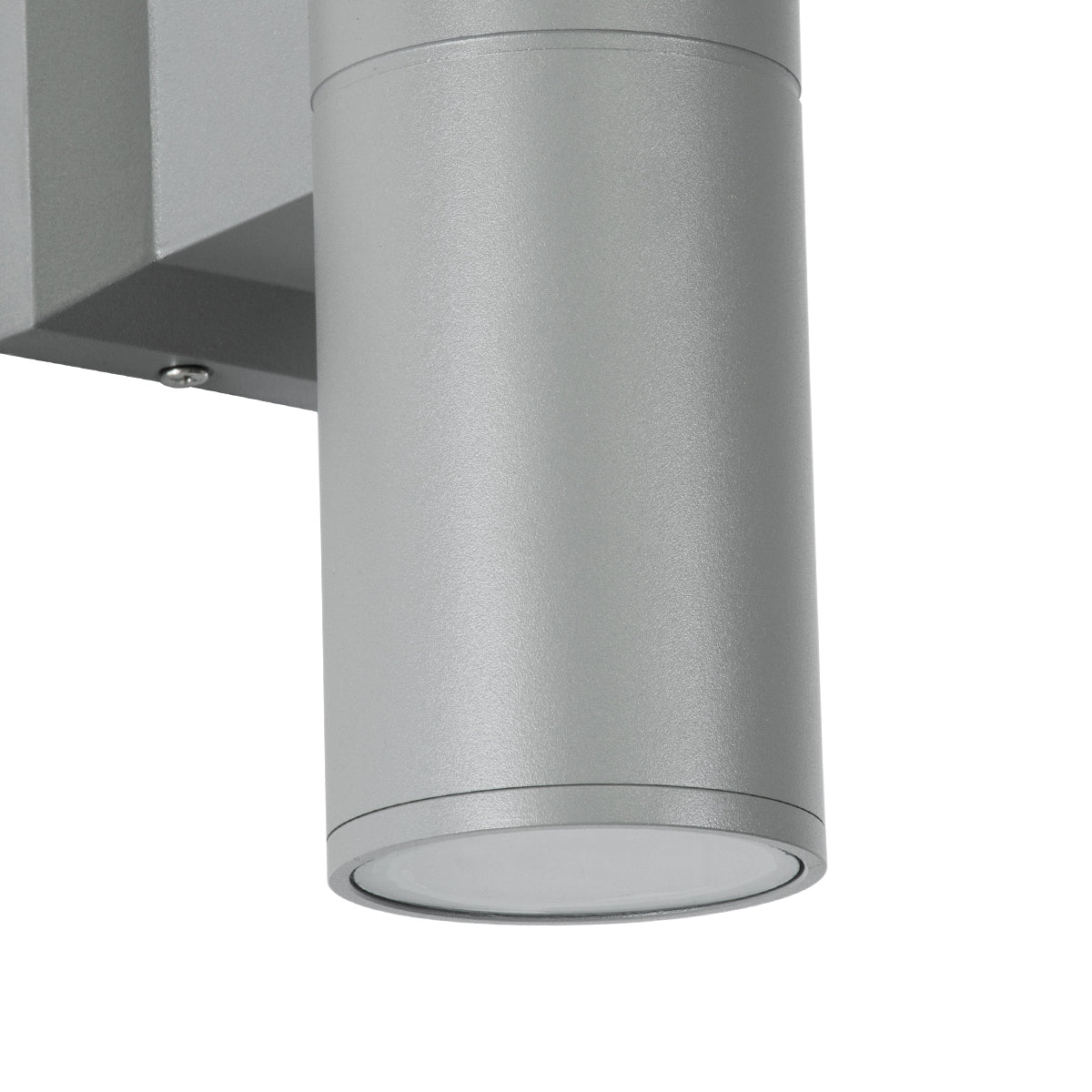 WALLY 77875 Φωτιστικό Τοίχου - Απλίκα Αρχιτεκτονικού Φωτισμού Εσωτερικού/Εξωτερικού Χώρου Up & Down Δίφωτο 2 x GU10 AC220-240V Αδιάβροχο IP65 - Σώμα Αλουμινίου & Tempered Glass - Μ6.4 x Π11 x Υ25cm - Ασημί
