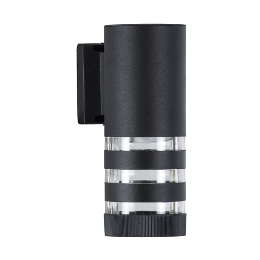 ORION 77882 Φωτιστικό Τοίχου - Απλίκα Αρχιτεκτονικού Φωτισμού Εσωτερικού/Εξωτερικού Χώρου Up or Down Μονόφωτο 1 x GU10 AC220-240V Αδιάβροχο IP65 - Σώμα Αλουμινίου & Tempered Glass - Μ9 x Π15 x Υ23.2cm - Μαύρο