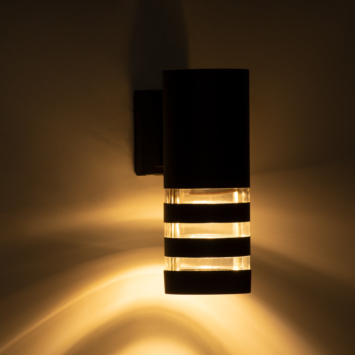 ORION 77882 Φωτιστικό Τοίχου - Απλίκα Αρχιτεκτονικού Φωτισμού Εσωτερικού/Εξωτερικού Χώρου Up or Down Μονόφωτο 1 x GU10 AC220-240V Αδιάβροχο IP65 - Σώμα Αλουμινίου & Tempered Glass - Μ9 x Π15 x Υ23.2cm - Μαύρο