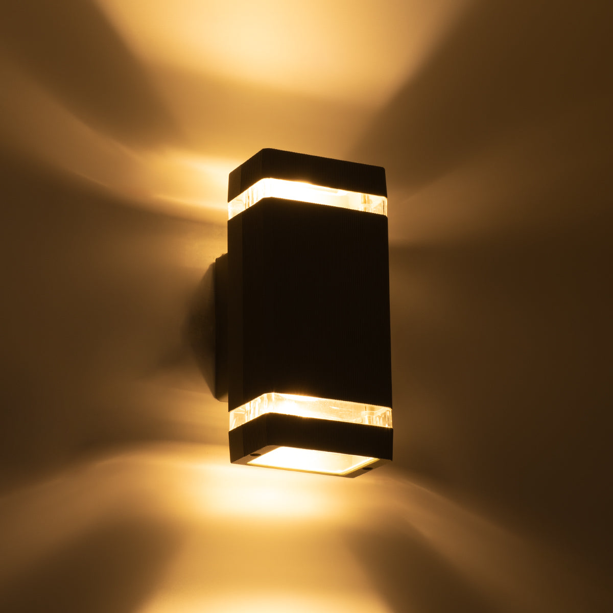 QUATRO 77895 Μοντέρνο Φωτιστικό Τοίχου - Απλίκα με Ντουί 2 x GU10 AC 220-240V Αδιάβροχο IP65 - Γκρι Ματ - Μ11 x Π10 x Υ25.5