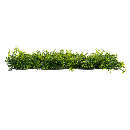 FERN 78405 Τεχνητό Πάνελ Φυλλωσιάς / Κάθετος Κήπος Νάνος Φτέρη, Νάνος Κισσός & Δανάη - Πράσινο - Μ60 x Π40 x Υ8