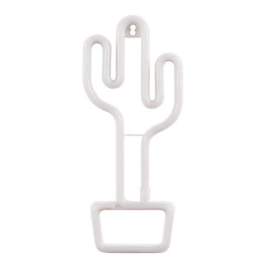 78574 Φωτιστικό Ταμπέλα Φωτεινή Επιγραφή NEON LED Σήμανσης CACTUS 5W με Καλώδιο Τροφοδοσίας USB - Μπαταρίας 3xAAA (Δεν Περιλαμβάνονται) - Πράσινο - Κίτρινο