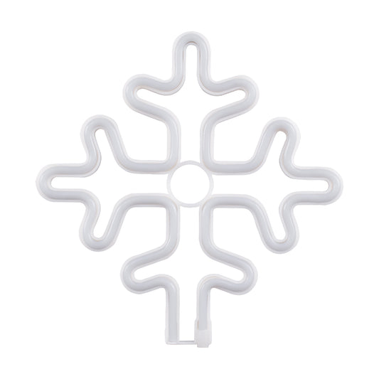 78580 Φωτιστικό Ταμπέλα Φωτεινή Επιγραφή NEON LED Σήμανσης SNOWFLAKE 5W με Καλώδιο Τροφοδοσίας USB - Μπαταρίας 3xAAA (Δεν Περιλαμβάνονται) - Γαλάζιο