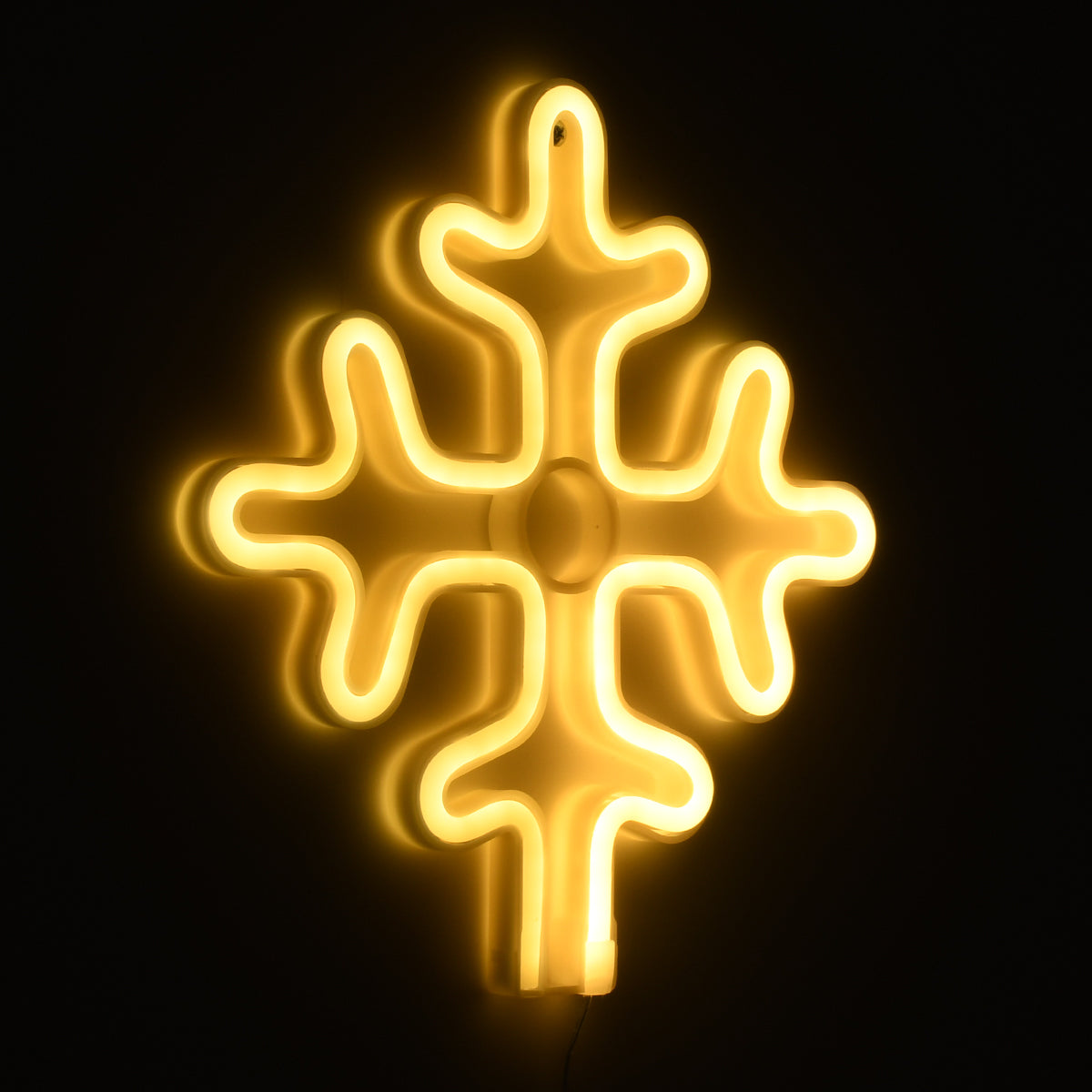 78582 Φωτιστικό Ταμπέλα Φωτεινή Επιγραφή NEON LED Σήμανσης SNOWFLAKE 5W με Καλώδιο Τροφοδοσίας USB - Μπαταρίας 3xAAA (Δεν Περιλαμβάνονται) - Θερμό Λευκό 2700K