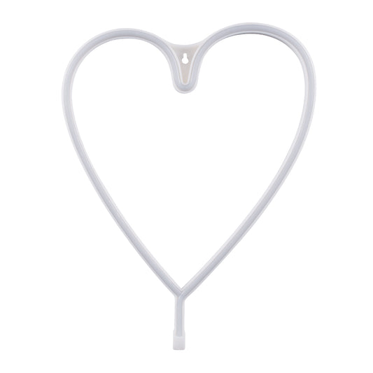 78593 Φωτιστικό Ταμπέλα Φωτεινή Επιγραφή NEON LED Σήμανσης HEART LINE 5W με Καλώδιο Τροφοδοσίας USB - Μπαταρίας 3xAAA (Δεν Περιλαμβάνονται) - Ροζ