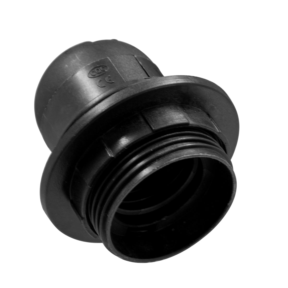 LAMPHOLDER 78959 Ντουί E27 με Ροδέλα IP20 Μαύρο - Μ5.8 x Π5.8 x Υ5.8