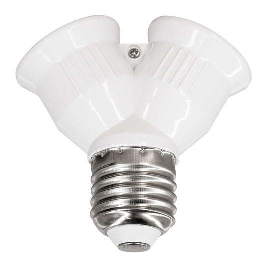 ADAPTOR 78969 Αντάπτορας/Μετατροπέας από Ντουί E27 σε 2 x E27 IP20 - Μ7.4 x Π7.4 x Υ7.4
