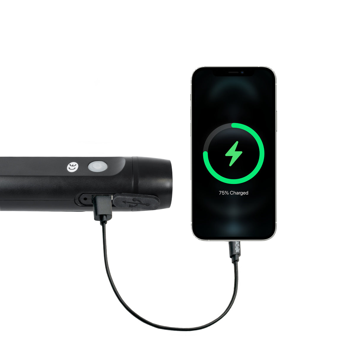 79021 Φορητός Φακός Χειρός CREE LED 3W 240lm - με Επαναφορτιζόμενη Μπαταρία 1400mAh & Χειροκίνητο Φορτιστή Δυναμό - Ψυχρό Λευκό 6000K - Φ4.1 x Υ15cm