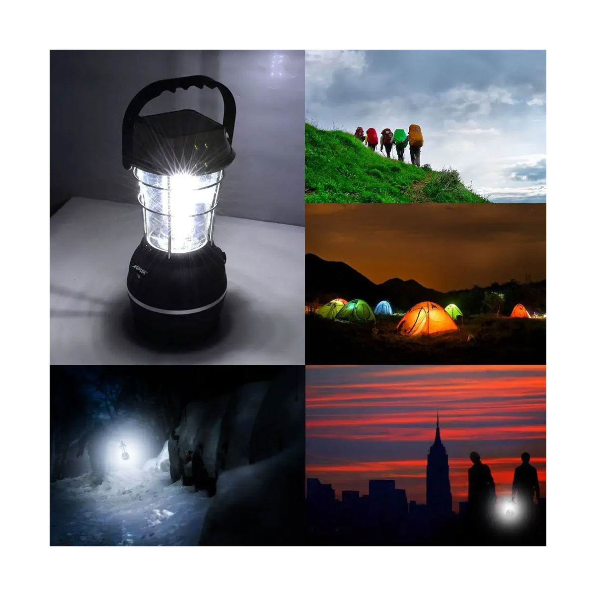 69923 Αυτόνομος Ηλιακός Φωτοβολταϊκός Φορητός Φακός Φανάρι LED Camping 3W 150lm - 1200mAh - Μανιβέλα Φόρτισης - Power Bank - Καλώδιο Φόρτισης Micro USB - Ψυχρό Λευκό 6000K Φ13 x Υ25cm