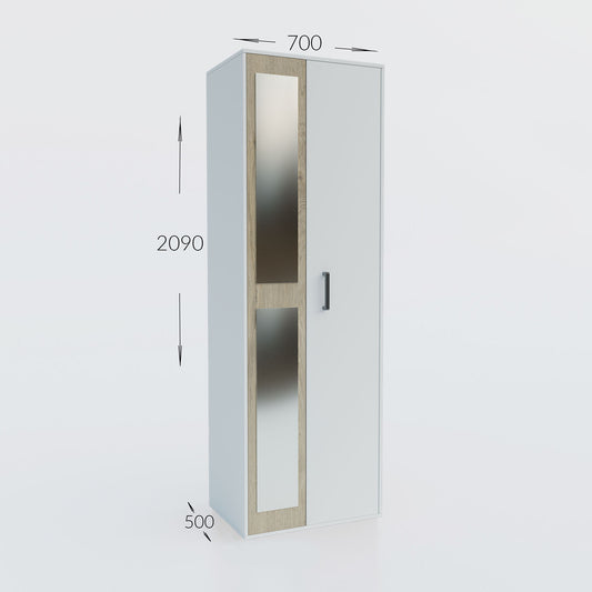 Ντουλάπα Viva Λευκό-Σονόμα 70x50x209