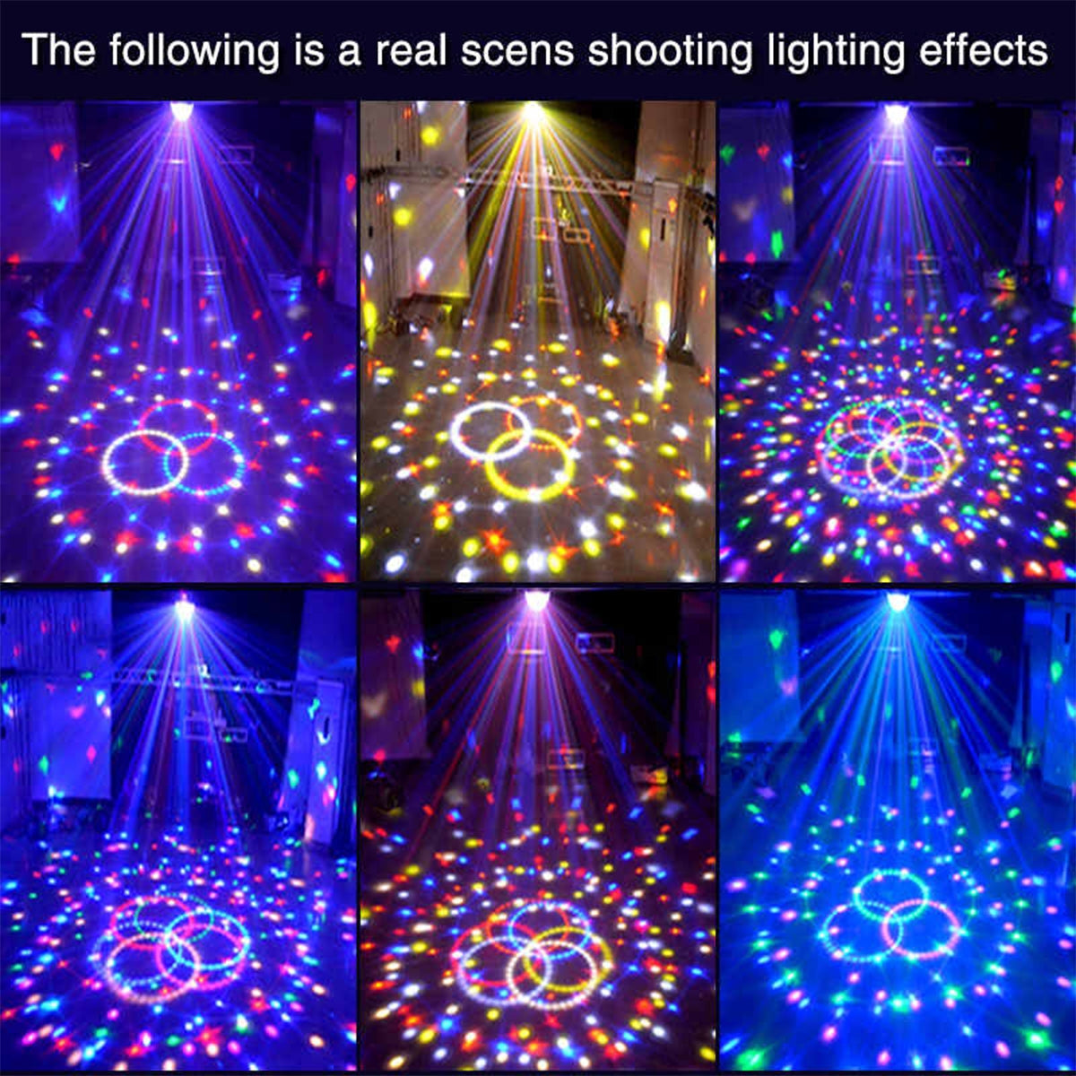 79601-1 LED Party Disco Μπάλα με Περιστρεφόμενα Φωτορυθμικά Εφέ Πολύχρωμη RGB 15W με Sound Control Activated Εφέ και με Ασύρματο Χειριστήριο AC 230V IP20 Μ11 x Π8.6 x Υ13cm