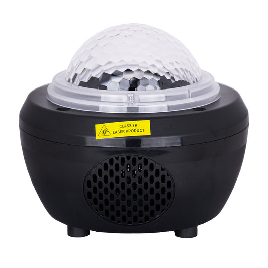 79603 Μαύρο Επιτραπέζιο Διακοσμητικό Φωτιστικό Ειδικών Εφέ NIGHT SKY GALAXY 3D LED 10W DC 5V 2200mAh Επαναφορτιζόμενο με Bluetooth Speaker - Sound Activated - Καλώδιο Τροφοδοσίας USB και Ασύρματο Χειριστήριο RF 2.4Ghz Πολύχρωμo RGB Dimmable