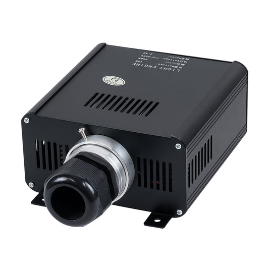 79612 Μηχανή Οπτικής Ίνας Μονής Κεφαλής - Fiber Optic Light Machine Single Head LED 45W AC 220-240V με Ασύρματο Χειριστήριο RF 2.4Ghz Μ14 x Π26 x Υ8.5cm RGBW