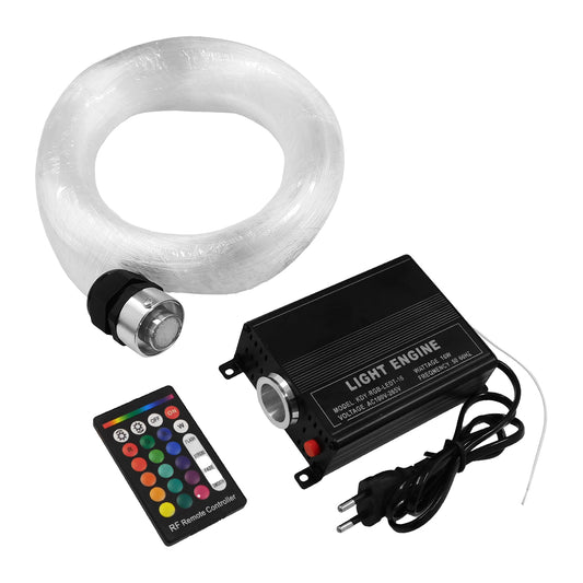 79614 Κιτ Οπτικής Ίνας Optical Fiber LED 16W AC 230V με 280 Τεμ Οπτικής Ίνας Πάχους 1mm x Μήκους 2M και Ασύρματο Χειριστήριο RGBW