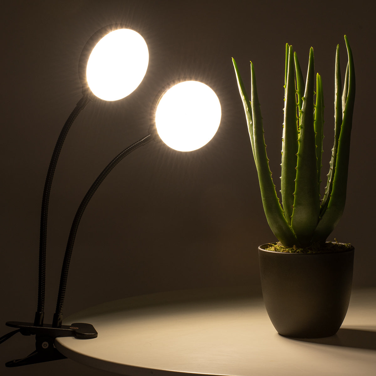 79651 Grow Light Hydro Spectrum LED Φωτιστικό Ανάπτυξης Υδροπονικών Φυτών Γλάστρας με 2 Κινούμενες Κεφαλές & Βάση Clip SMD 2835 10W 160° DC 5V IP20 με Dimmer & Timer Εσωτερικού Χώρου για Κάλυψη Επιφάνειας 0.6m x 0.6m Πλήρους Φάσματος Φωτισμού