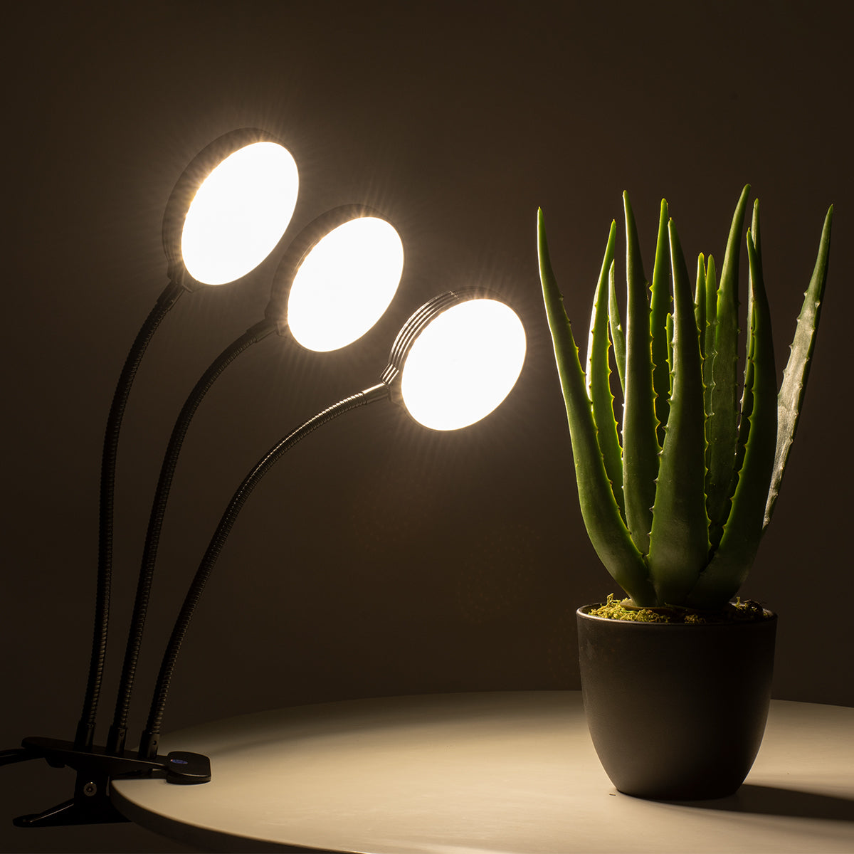 79653 Grow Light Hydro Spectrum LED Φωτιστικό Ανάπτυξης Υδροπονικών Φυτών Γλάστρας με 3 Κινούμενες Κεφαλές & Βάση Clip SMD 2835 15W 160° DC 5V IP20 με Dimmer & Timer Εσωτερικού Χώρου για Κάλυψη Επιφάνειας 1m x 1m Πλήρους Φάσματος Φωτισμού