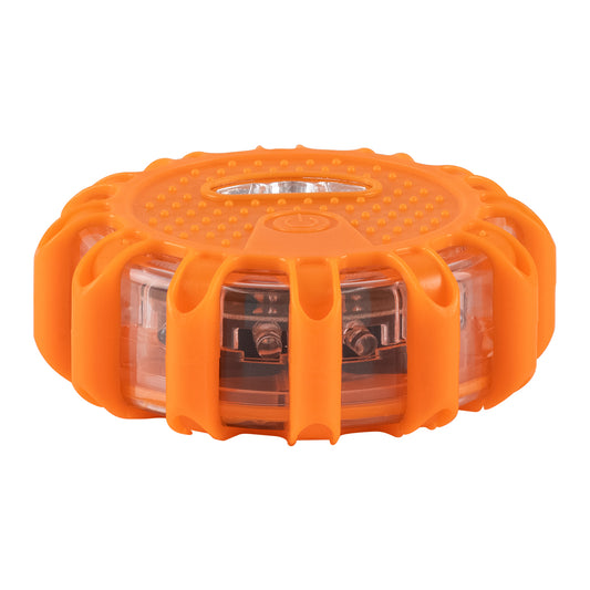 EMERGENCIA 79697 Φωτιστικό Έκτακτης Ανάγκης για Οχήματα με Μαγνήτη & Φακό LED 2W 140lm 360° DC 5V με 3xAAA Μπαταρίες Αδιάβροχο IP65 Κόκκινο & Ψυχρό Λευκό 6000K - Πορτοκαλί - Μ10 x Π10 x Υ3.5