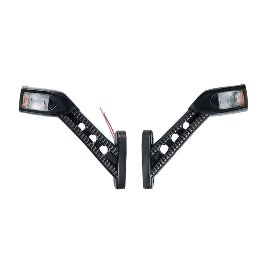 79924 Ζευγάρι Πλευρικά Φώτα Όγκου Φορτηγών LED 6xSMD2835 DC24V 3W 200lm IP66 Πορτοκαλί & 6000K & Κόκκινο - Μ6.5 x W3 x H1.8cm