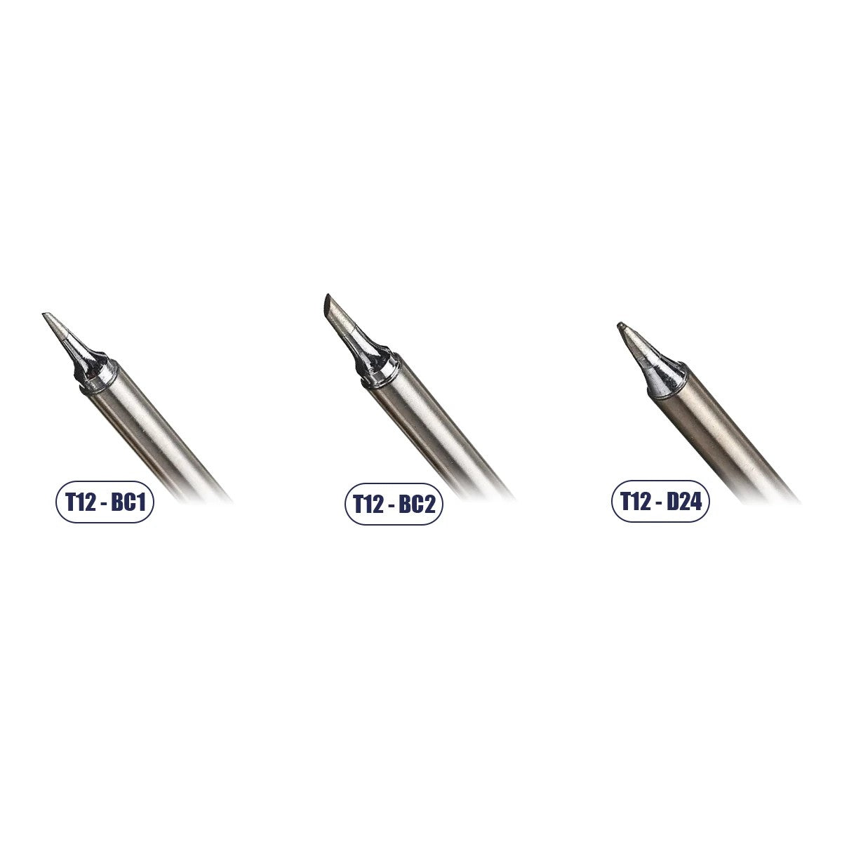 79949 Drillpro T12 ΣΕΤ 3 Κεφαλών για Κολλητήρι - Σταθμού Συγκόλλησης Συμβατές με Μοντέλα HAKKO FX951 & FX952 και για Άλλα Μοντέλα