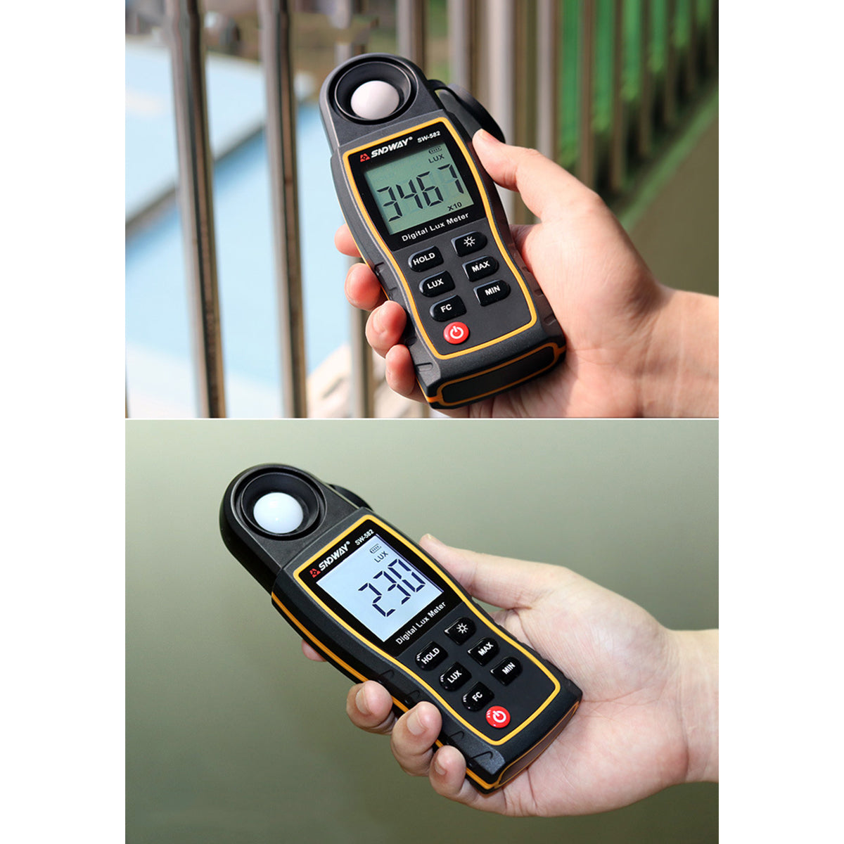 79983 Ψηφιακός Μετρητής Έντασης Φωτισμού SNDWAY SW-582 με έλεγχο 0 έως 200000 lux