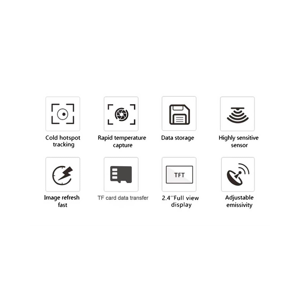 NOYAFA-NF-521 79989 Ψηφιακή Θερμοκάμερα Χειρός 2MP -10°C - 400°C με Οθόνη 2.4" TFT LCD με Micro-USB με Επαναφορτιζόμενη Μπαταρία Li-ion 3.7V 2600mAh & 8GB Micro TF Card IP20 - Μ6 x Π6 x Υ21