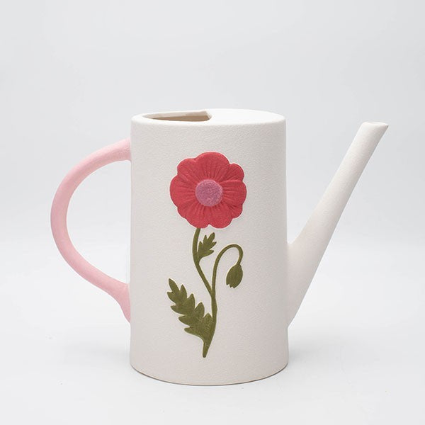 ΒΑΖΟ ΠΟΡΣΕΛΑΝΗ ΚΑΝΑΤΑ ΛΕΥΚΗ ΜΕ ΛΟΥΛΟΥΔΙΑ 27.3x12.8x20.1