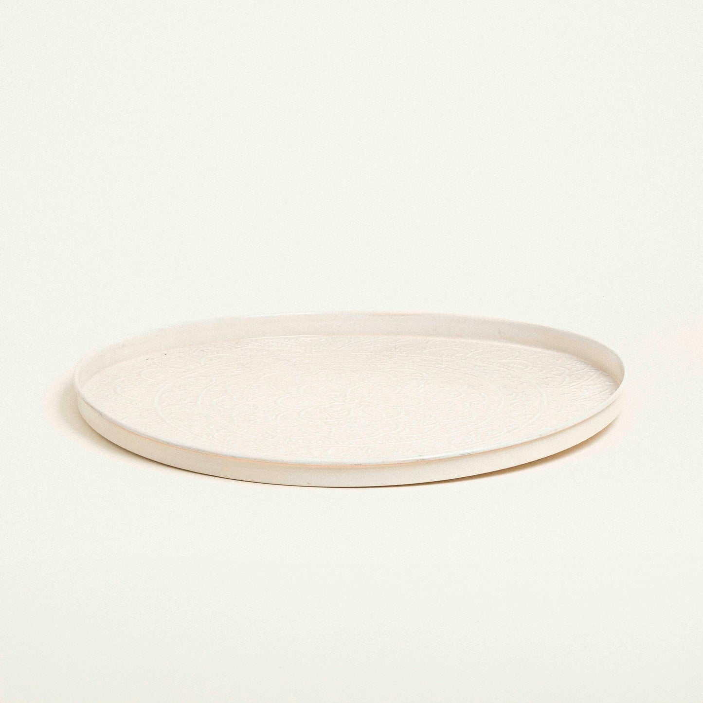 Δίσκος Μεταλλικός Ανάγλυφος Εκρού 60εκ