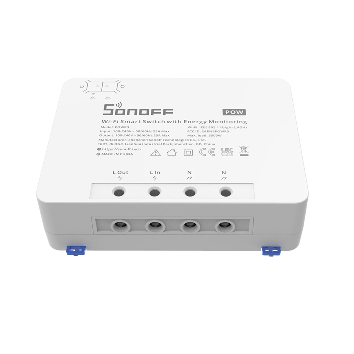 80060 SONOFF POWR3 - Wi-Fi Smart High Power Switch - 25A/5500W