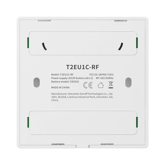 80067 SONOFF T2EU3C-RF - 433MHz Wireless Smart Wall Touch Button Switch 3 Way - RF Series