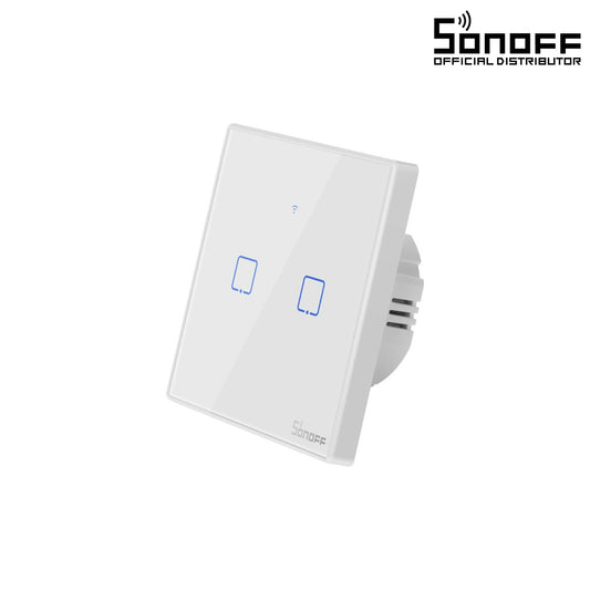 80131 SONOFF T2EU2C-RF - 433MHz Wireless Smart Wall Touch Button Switch AC 100-240V Max 4A (2A/Way) 2 Way - RF Series