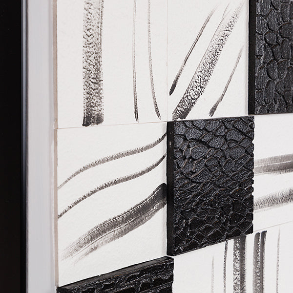 ΠΙΝΑΚΑΣ ΚΑΜΒΑΣ ΤΕΤΡΑΓΩΝΑ ΜΑΥΡΟΣ - ΛΕΥΚΟΣ 122x5x62