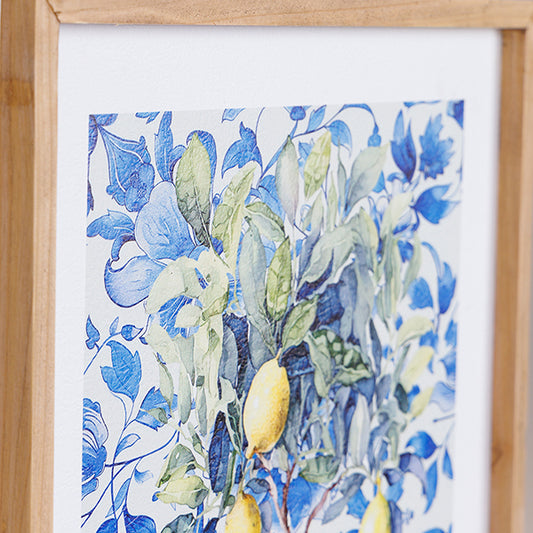 ΠΙΝΑΚΑΣ ΚΑΜΒΑΣ ΛΕΜΟΝΙΑ SORRENTO ΓΑΛΑΖΙΟΣ - ΚΙΤΡΙΝΟΣ - ΛΕΥΚΟΣ 48x2.1x60