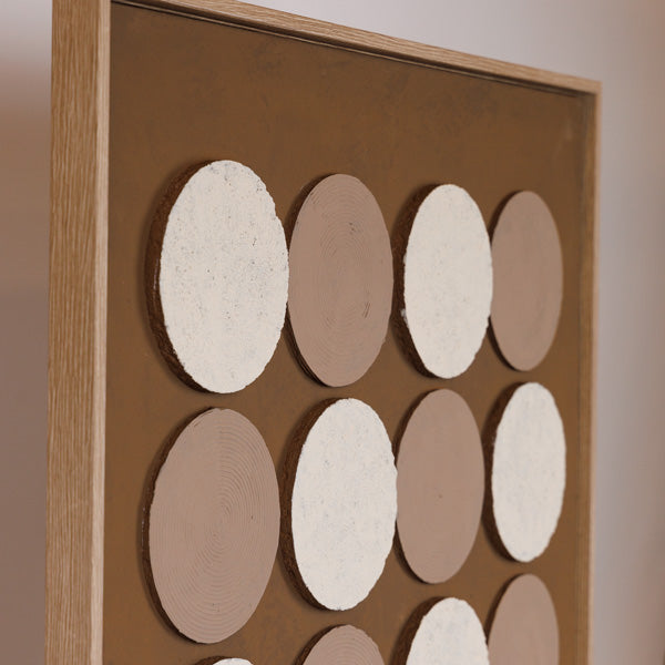 ΠΙΝΑΚΑΣ ΚΑΜΒΑΣ 3D ΚΥΚΛΟΙ ΚΑΦΕ - ΜΠΕΖ 60x2.9x80